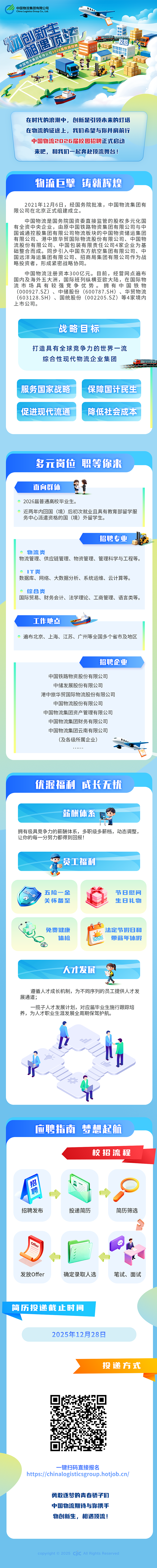 招聘信息||中国物流2026届校园招聘正式启动！